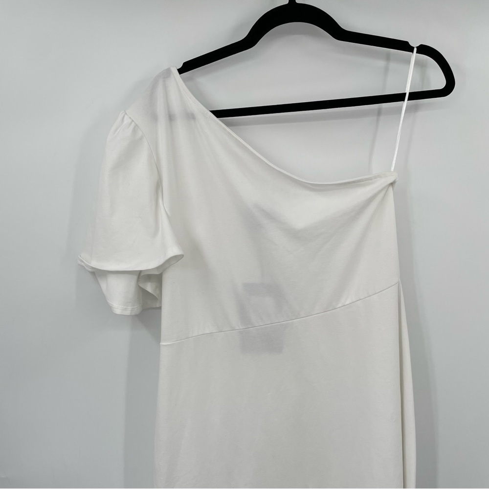 NEW! Who What Wear White One Shoulder Dress - Picture 3 of 8